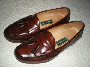 MENS COLE HAAN BROWN TASSEL LOAFERS SLIP ONS SHOES SIZE 11 E EUC
