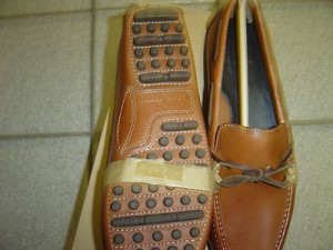 NEW MENS COLE HAAN “AIR GRANT” BROWN/TAN LEATHER SLIP ON SHOES SIZE 11 M  $158