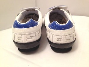 Diesel Keep White/Dazzling Blue Leather Sneakers Mens US Size 9.5 New with Box