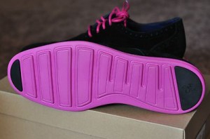 NEW Men’s Cole Haan LUNARGRAND Wingtip Oxford Shoes Black Suede/Pink Size 10 M