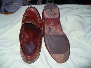d COLE HAAN BROWN LEATHER PENNY LOAFERS MENS 10.5 D