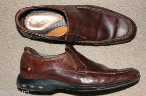 MENS COLE HAAN / NIKE AIR, SIZE 11.5 M, DARK BROWN LEATHER LOAFERS, $279