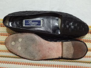 ★★AWESOME★★ BRAGANO COLE HAAN MEN SHOES SZ 10 M BLACK WOVEN LEATHER LOAFERS