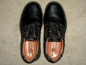 CLARKS UNstructured Black Leather mens Shoes/Oxfords 9 M CLEAN-MINT (no box)