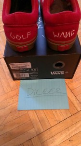 Vans X Odd Future Old Skool Pro “S” RED Size 9 Tyler the Creator