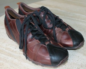 DIESEL VINTAGE BROWN LEATHER OXFORDS / SNEAKERS / SHOES MEN SZ 10.5 USA