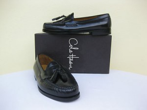 Cole Haan Mens Shoes $158 NEW Pinch Tassel Black Leather Loafer 10 B
