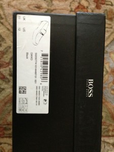 Hugo Boss Authentic Italian Leather Dikko Black Dress Shoes 12 Vero Cucio
