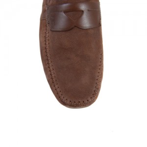 Hugo Boss Brown Leather Loafers Shoes US 12 EU 45