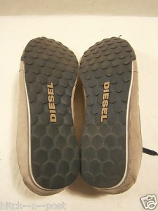 DIESEL MEN’S GUNNER LACE-UP SNEAKERS GREY BLUE LEATHER 13 MEDIUM $100  HNP