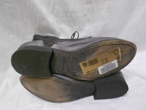 New DIESEL Mens Leather Chrom Hi Gray Double Waxed Lace Ankle Boots Size 10