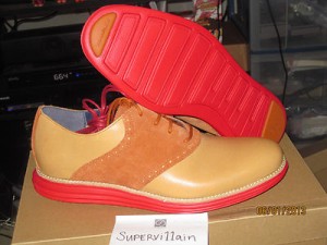 Brand New Cole Haan Lunargrand Saddle SNDSTN/ADB/RED Size 9.5