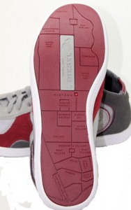 NEW DIESEL TELL RED GRAY MEN’S CASUAL SNEAKER SHOES SIZE 12 MSRP $100