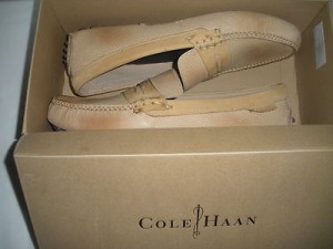 COLE HAAN MEN’S AIR GRANT PENNY LOAFER BEIGE GRAIN SZ 10 M NWB