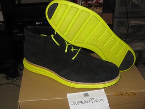 Brand New Cole Haan Lunargrand Black Suede/Volt Size 10