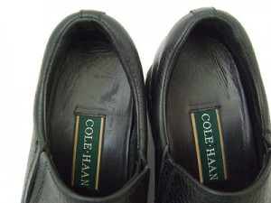 COLE HAAN BLACK PEBBLE LEATHER LOAFERS SHOES MENS 7.5M / 7.5 M SLIP-ON EXCELLENT