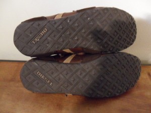 DIESEL Men’s Brown Leather Casual Athletic Shoes 13M
