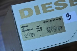 MEN DIESEL KORBIN II BLACK GRAY CLASSIC CASUAL US 7 NIB NO RESERVE