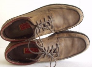 Mens COLE HAAN COUNTRY Brown Leather Split Toe Casual Dress Oxfords size 11.5 M