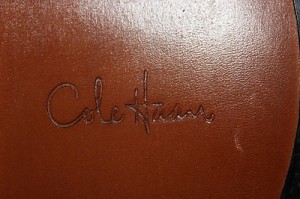 MENS COLE HAAN LEATHER SLIP ON LOAFER SHOES BROWN SIZE 14D TASSLE EUC