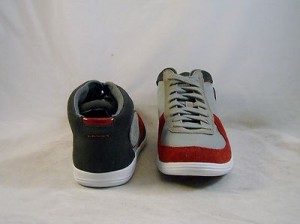 Diesel TELL Mens CASUAL Tennis shoes HI TOP Sneakers SIZE 13 NEW GRAY RED