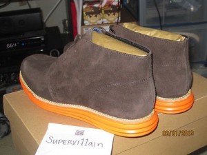 Brand New Cole Haan Lunargrand Woodbury Suede/Orange Size 10