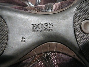 HUGO BOSS MEN’S BROWN LEATHER/SUEDE/CANVAS SNEAKERS SHOES SIZE EUR 43 ~ US 10