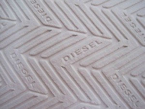 DIESEL MIDDAY WHITE LEATHER SHOES SNEAKERS 10.5 NIB