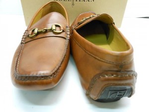 NEW COLE HAAN PASEO BIT BRITISH TAN LEATHER DRIVING MOCS WITH METAL BIT