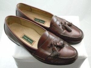 COLE HAAN CITY Mens Brown Leather Loafers W/ Tassels US 13B