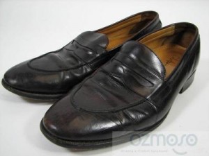 Cole Haan Nike Air Midnight Burgundy Brown Leather Penny Loafers Men’s 9.5