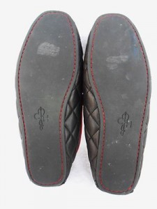 Cole Haan Soft Black Leather red trim Slippers / Shoes  9 M