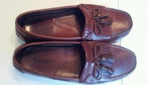 mens cole haan shoes driving moccasin drown leather size 11.5