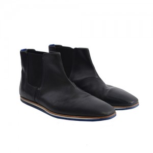 Hugo Boss Leather Black Ankle Boots Shoes US 11 EU 44