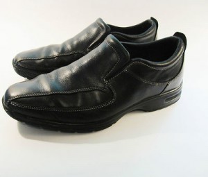 COLE HAAN Mens 8 BLACK Leather Slip On LOAFER Shoes