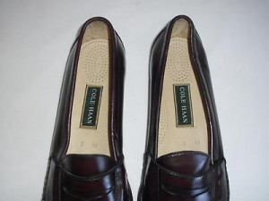 Cole Haan Men’s Size 14 B Burgundy Leather Pinch Penny Slip On Loafers Shoes