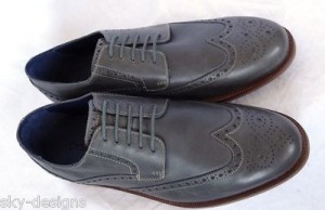 Cole Haan Carter Wing Tip Oxfords Charcoal Grey Men’s Shoes Size 8.5M NIB