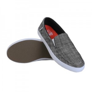 New! VANS BALI Men’s Sz 10 Shoe LINEN BLACK All Natural Slip On Surf Trainer