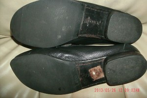 COLE HAAN BLACK / BROWN WOVEN TOP LOAFERS SIZE 8 B