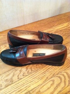 Men’s Cole Haan 9.5 D Loafers Black/Brown Tassel