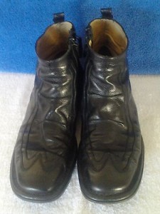 Diesel Vintage “Maximilian” Ankle Boots Zip Black leather 10 1.2-11 Mens