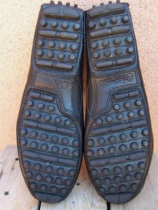Cole Haan Mens Casual Dress Shoes Size 8.5M Black Leather Slip On Driver Loafers