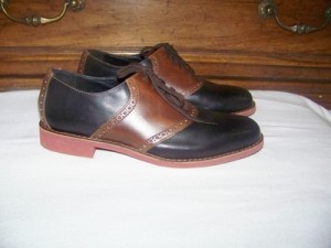 Men’s Cole Haan NEW Sz 9 M Black & Brown Punched Spectator Oxfords 9 M