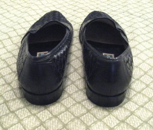 Cole Haan Basket Weave Loafers All Leather Black Size 10.5 M NICE