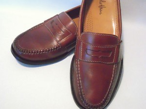Men’s Cole Haan 9.5M Casual Penny Loafers Medium Brown Leather ~Excellent~