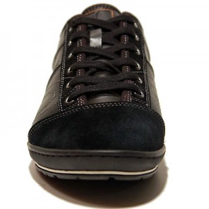 $225 Hugo Boss ORANGE Label Sneakers Black Mens Shoes 9 42 Trainers Walking .5
