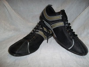 Boss Hugo Boss Black Mesh Striped Sneaker Size 10 US Size 43 EU