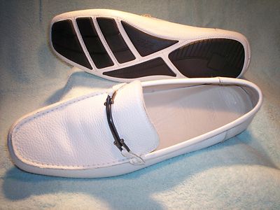 HUGO BOSS SILVER BIT DRIVING MOCCASINS