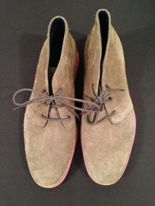 Cole Haan Lunargrand Chukka Mens 9 Light Light Brownish Gray Pink Lunarlon Suede