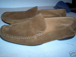 HUGO BOSS SUEDE MOCCASINS SHOES RETAILS $385 SAVE!  SAVE NOW 12